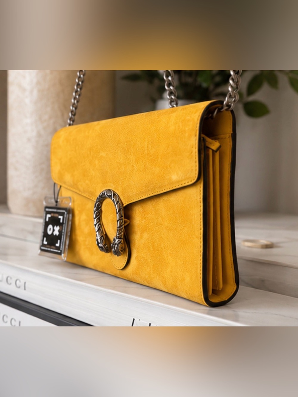 Gucci Dionysus Suede Wallet On Chain WOC in Rare Mustard Yellow COA INCLUDED 💛 - Picture 3 of 10